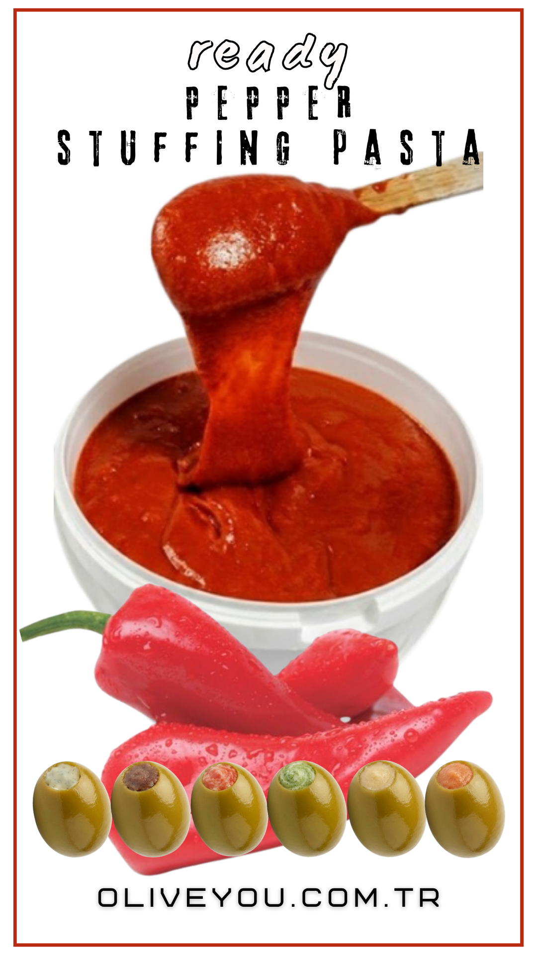 Biberli Zeytin Dolgu Pastası