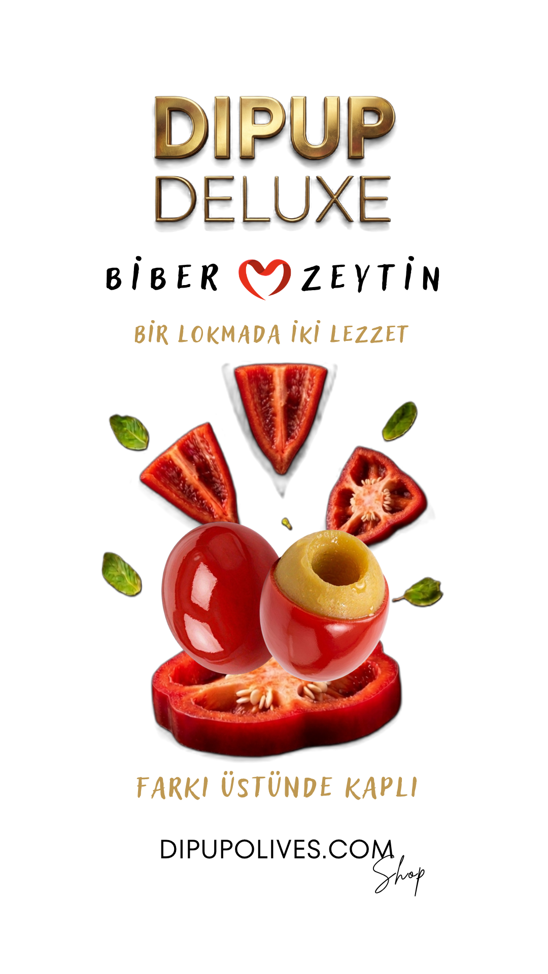 kırmızı biberli dipup zeytin