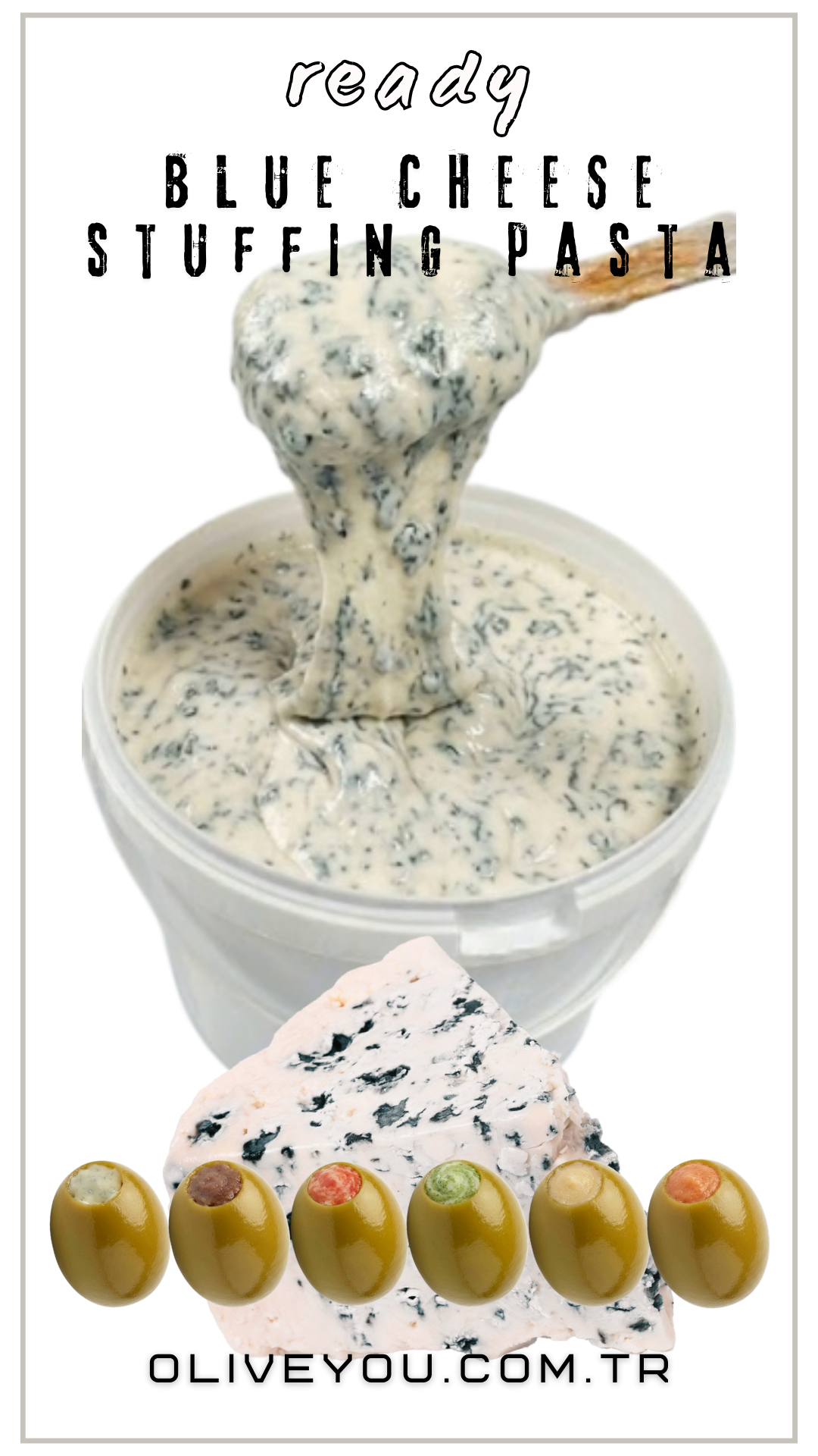 Rokfor Peynirli Zeytin Dolgu Pastası