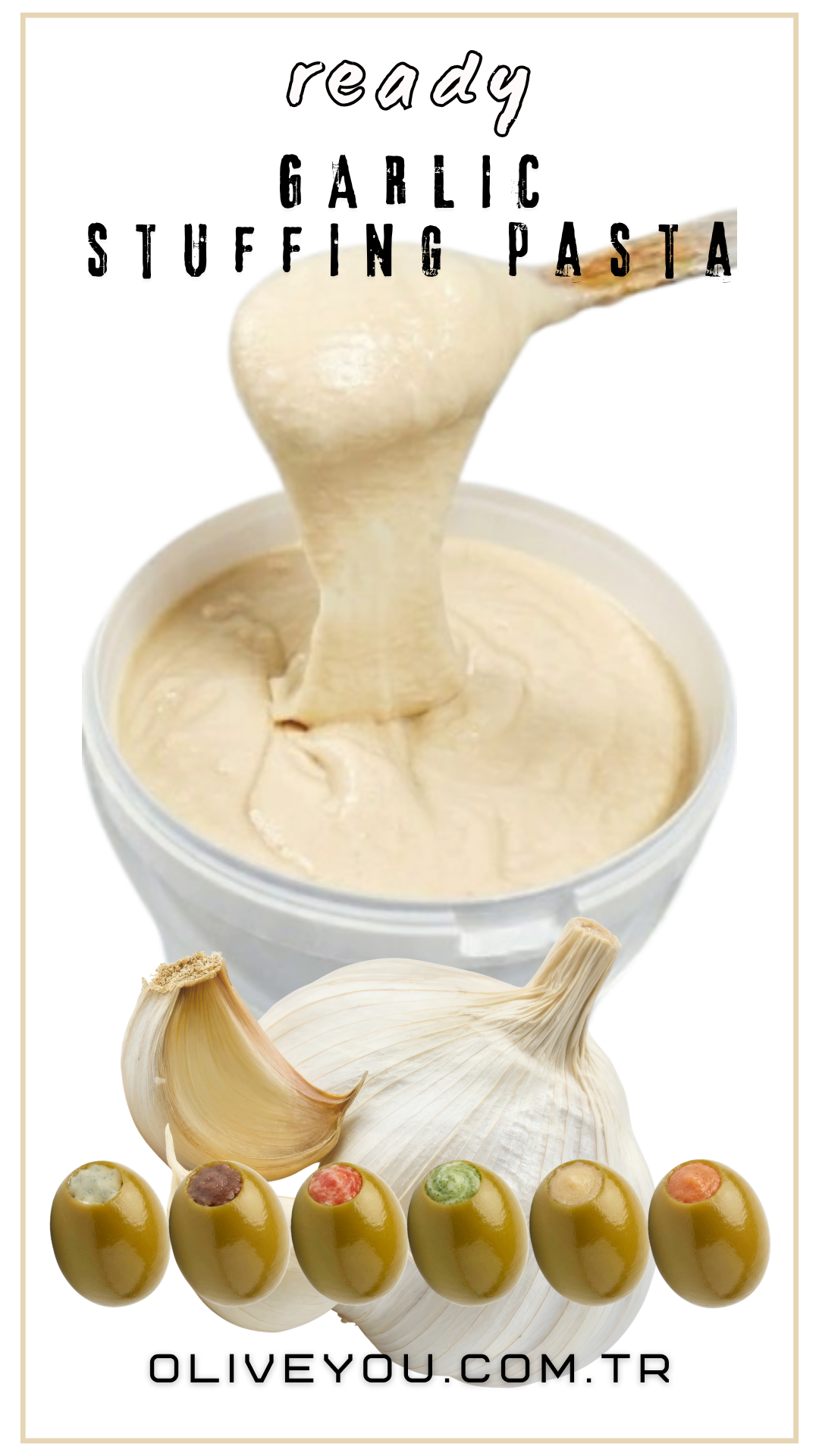 Sarımsaklı Zeytin Dolgu Pastası